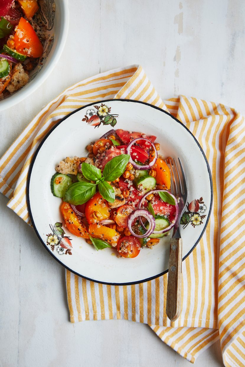 Panzanella with grilled bread