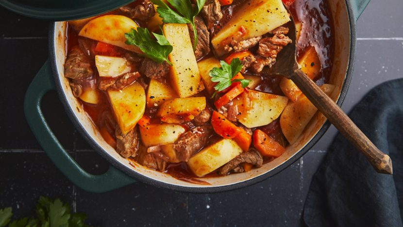 Traditional stew with meat and potatoes